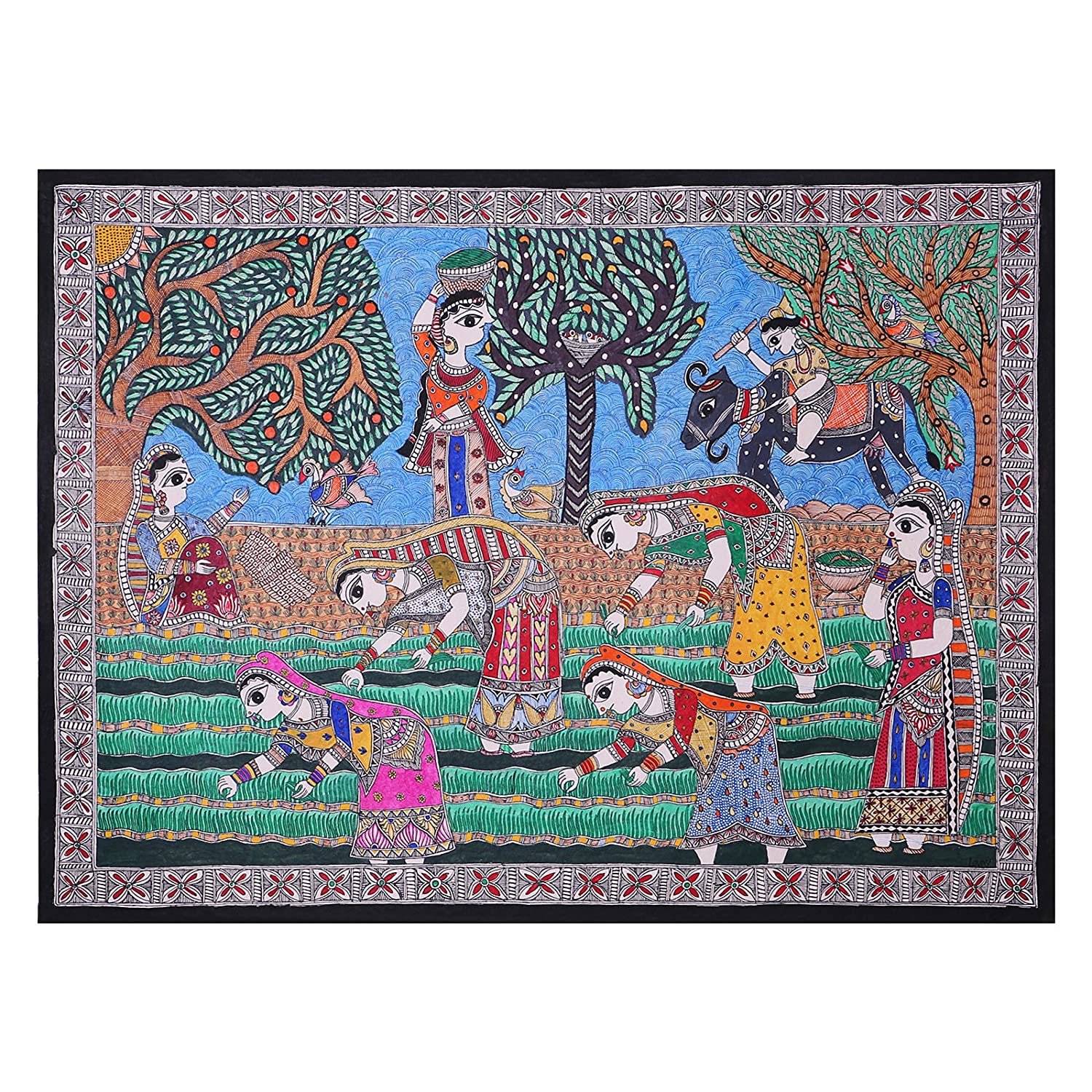Madhubani Painting (without frame) on Paper