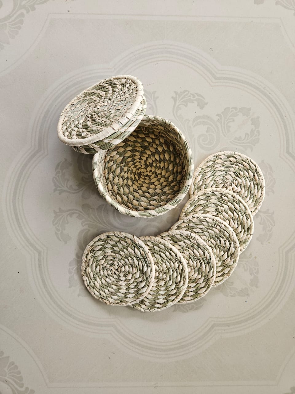 Sabai Grass Tea coaster set - 6 pcs